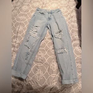 blue ripped Lucky Brand jeans